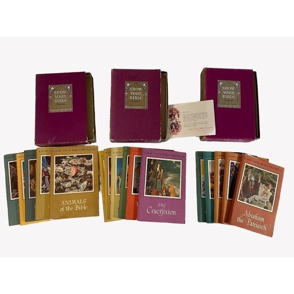 Vintage 1962 Know Your Bible Program Lot Of 16 Books Nelson Doubleday Inc. - Picture 1 of 12